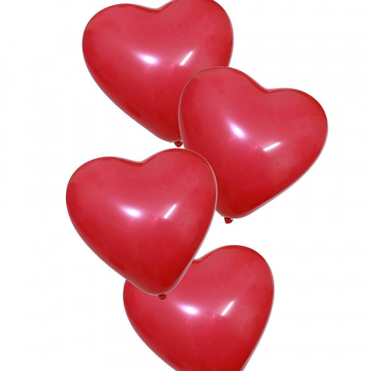 Helium heart shaped balloons